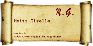 Maitz Gizella névjegykártya